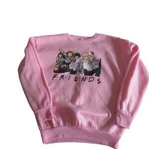 My Hero Academia Friends Pink Sweatshirt Anime, Size XS, EUC